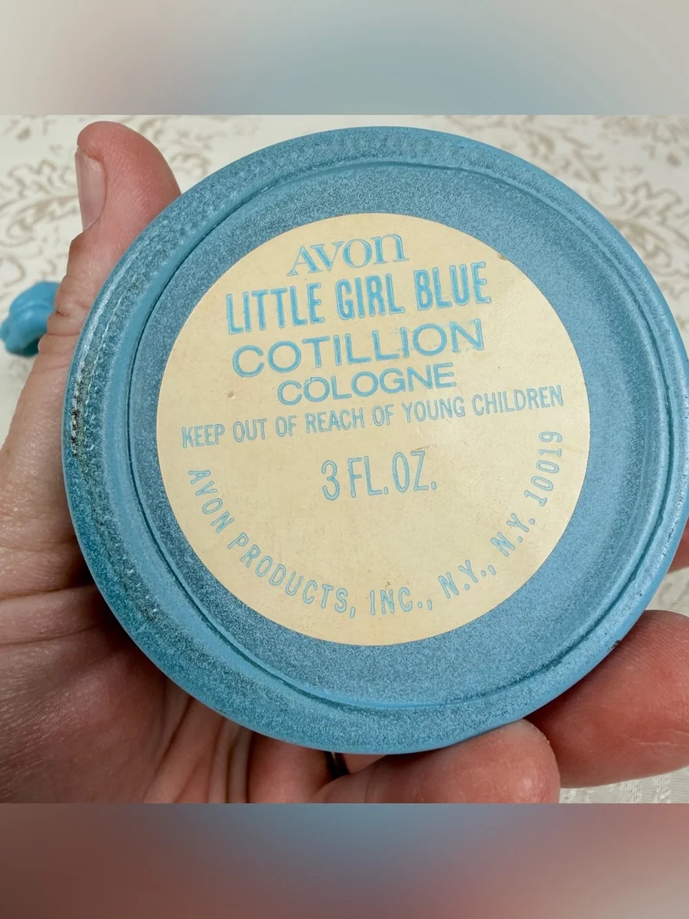 Avon Little Girl Blue Cotillion Cologne Bottle, Empty, Vintage